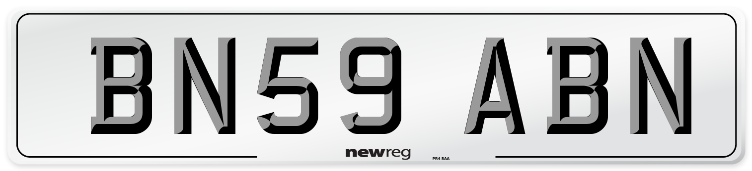 BN59 ABN Number Plate from New Reg